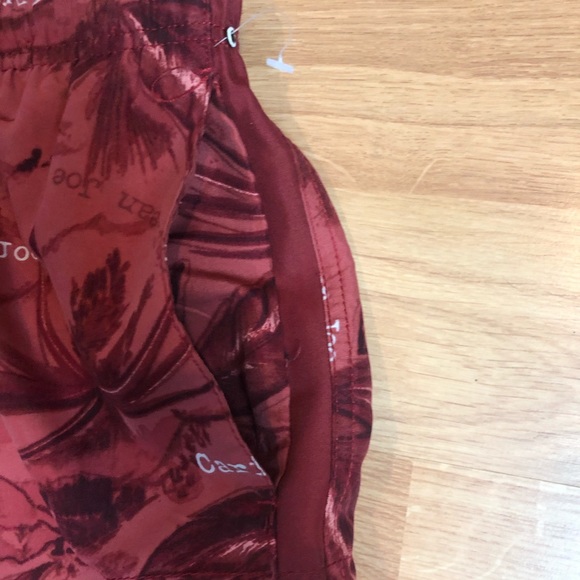 CARIBBEAN JOE Let’s Go maroon palm swim trunks XXL - Picture 4 of 11